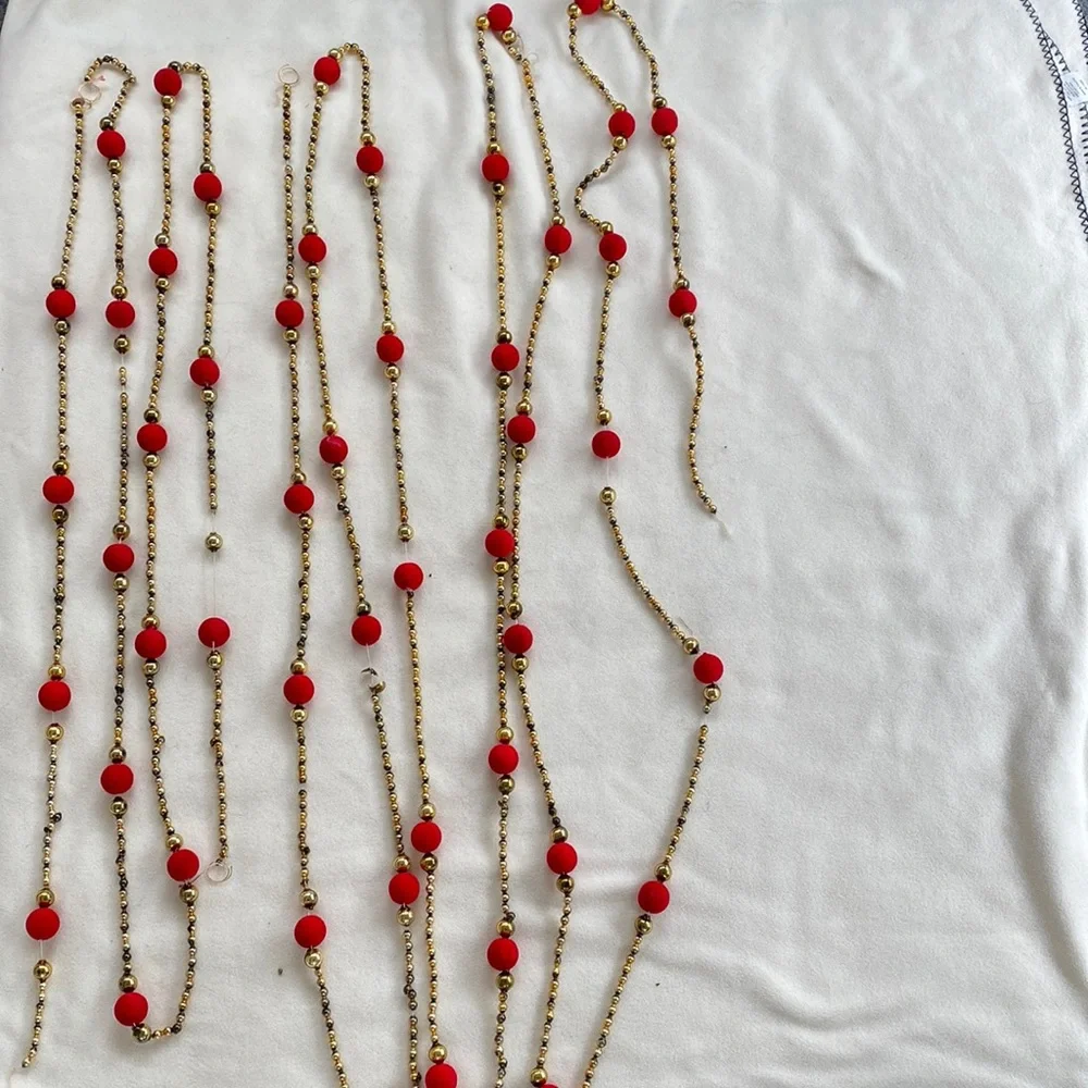 Vintage Glass String Beads Christmas/Holiday Vintage
